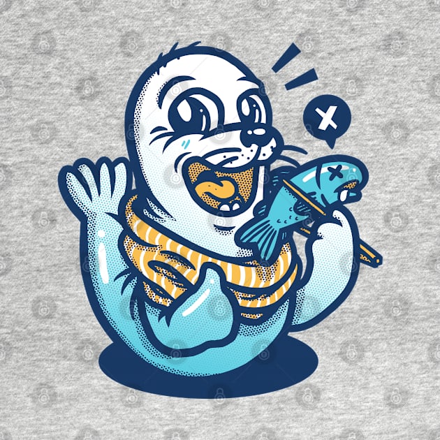 Seal and Raw Fish Colored by wehkid